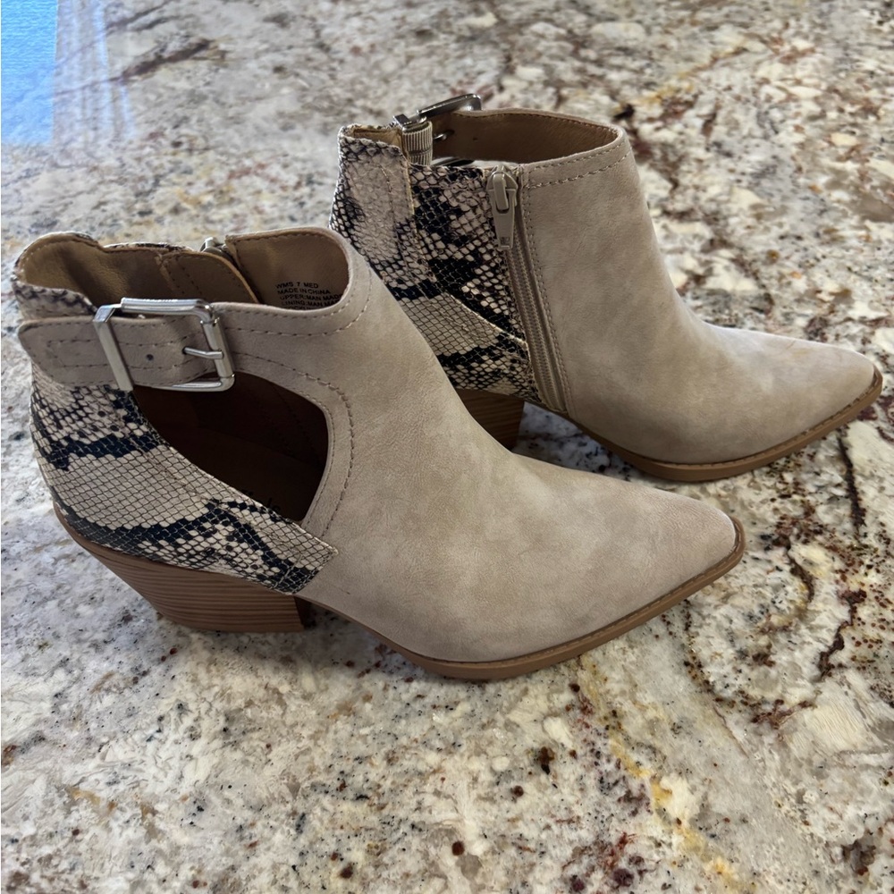 Seven Dials Taupe Ankle Booties